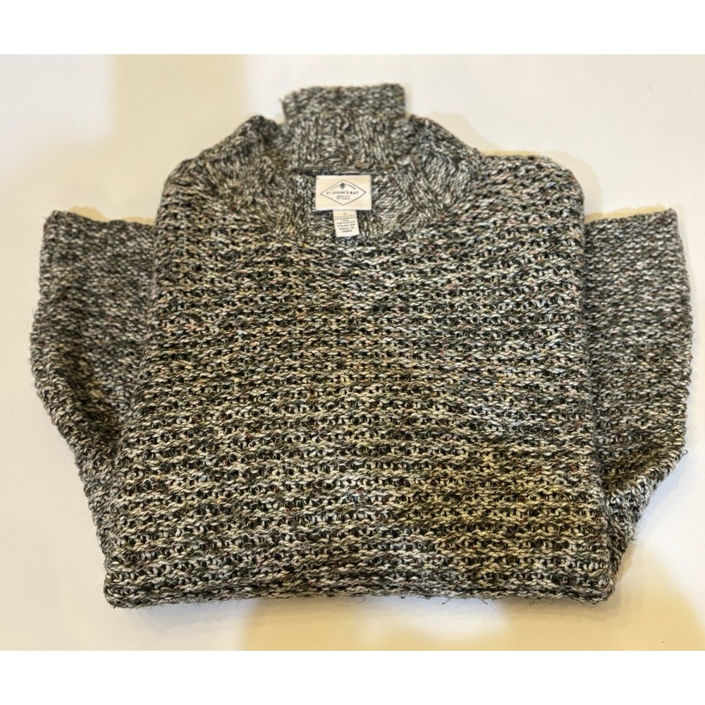 St John's Bay Women's Sweater S Marled Chunky Knit Multicolor Long Sleeve Pullov